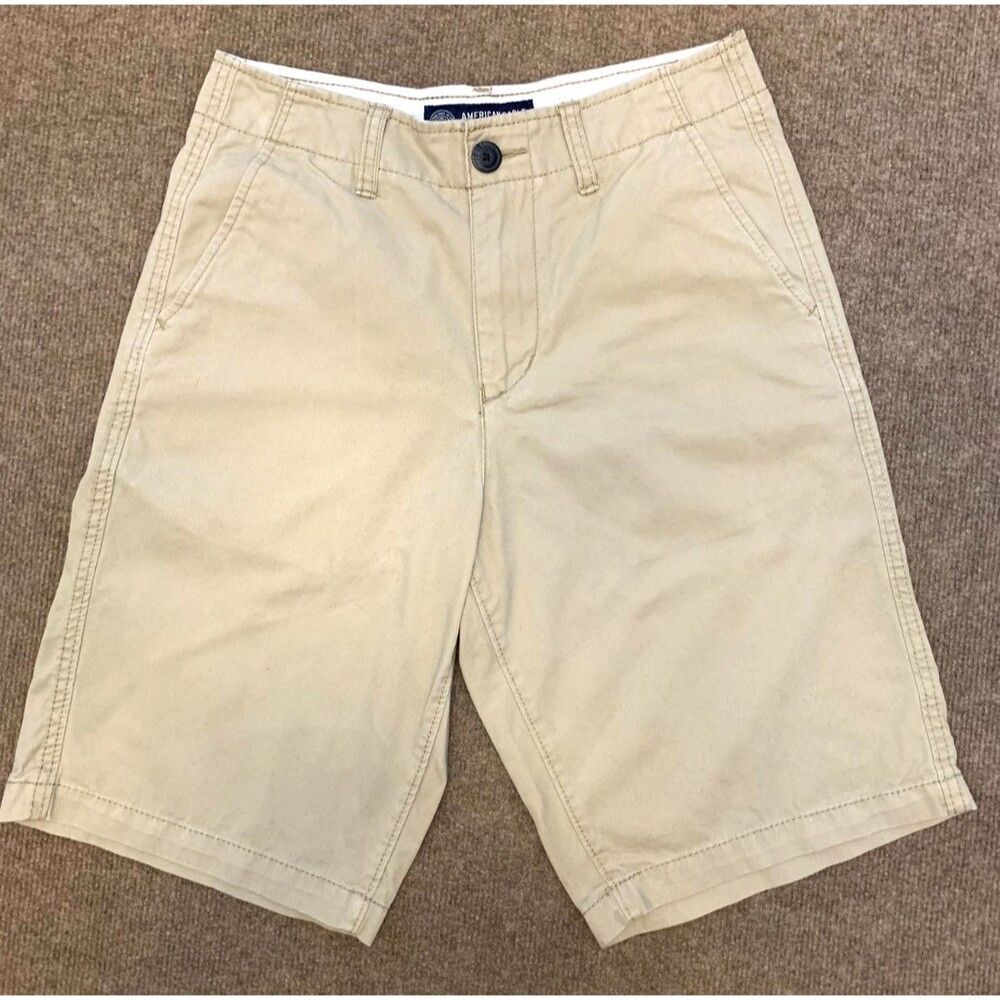 American Eagle Shorts Mens 28 Longboard Flat Front Chino Bermuda Beach Preppy